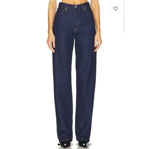 New Paige Women's Sawyer High Rise Straight Wide Leg Jeans size 30 Made in USA